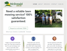 Tablet Screenshot of mcdonaldlawncare.com